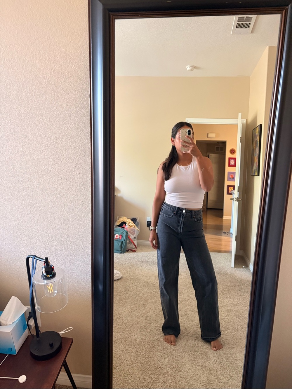 Old Navy Black High-Rise Wide-Leg Jeans